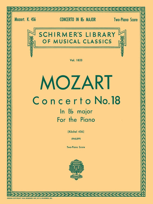 Concerto No. 18 in Bb, K.456 Schirmer Library of Classics Volume 1823 Piano Duet 莫札特 協奏曲 四手聯彈 | 小雅音樂 Hsiaoya Music