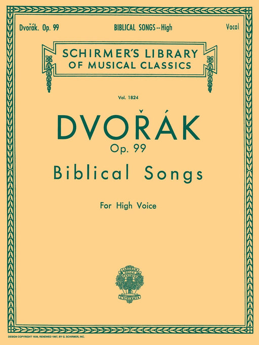 Biblical Songs, Op.99 Schirmer Library of Classics Volume 18247 High Voice 德弗札克 聖經歌曲集 高音 | 小雅音樂 Hsiaoya Music