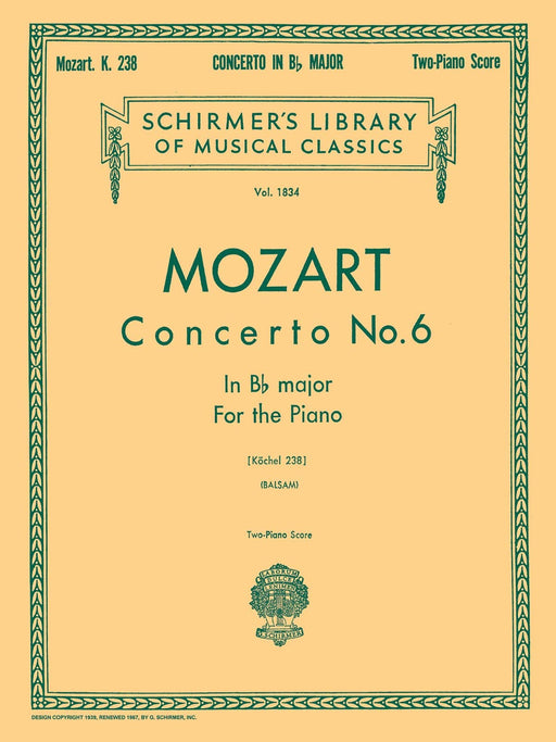 Concerto No. 6 in Bb, K.238 Schirmer Library of Classics Volume 1834 Piano Duet 莫札特 協奏曲 四手聯彈 | 小雅音樂 Hsiaoya Music