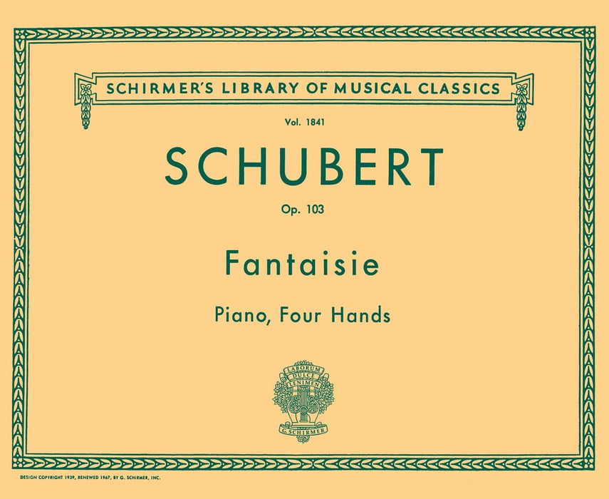Fantasie, Op. 103 Schirmer Library of Classics Volume 1841 Piano Duet 舒伯特 幻想曲 四手聯彈 | 小雅音樂 Hsiaoya Music