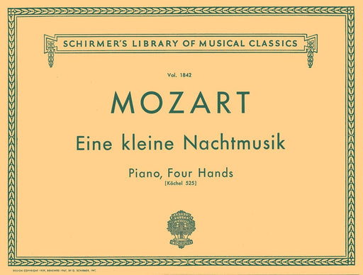 Eine Kleine Nachtmusik (K. 525) Schirmer Library of Classics Volume 1842 Piano Duet 莫札特 弦樂小夜曲 四手聯彈 | 小雅音樂 Hsiaoya Music
