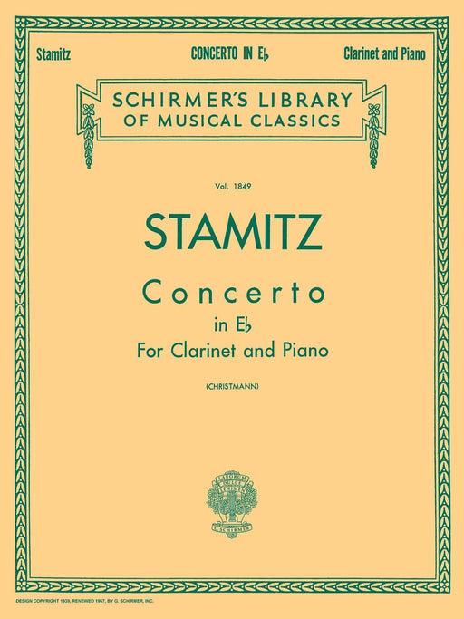 Schirmer Library of Classics Volume 1849 Schirmer Library of Classics Volume 1849 Score and Parts 史塔米茲,卡爾 | 小雅音樂 Hsiaoya Music