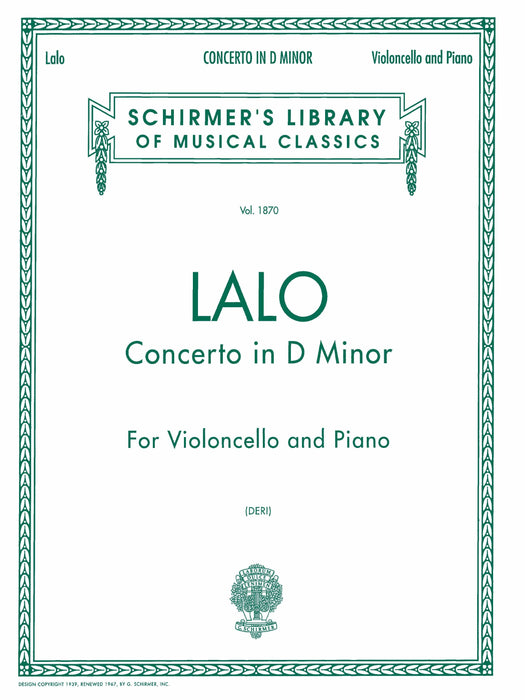 Concerto in D Minor Schirmer Library of Classics Volume 1870 Score and Parts 拉羅 協奏曲 | 小雅音樂 Hsiaoya Music