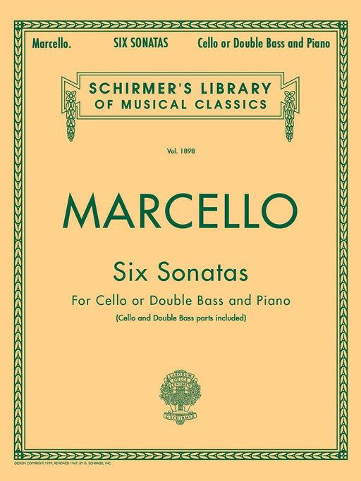 Six Sonatas Schirmer Library of Classics Volume 1898 Score and Parts 馬爾切羅貝內代托 奏鳴曲 | 小雅音樂 Hsiaoya Music