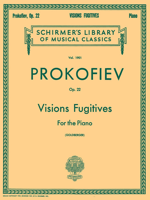 Visions Fugitives, Op. 22 Schirmer Library of Classics Volume 1901 Piano Solo 瞬間幻影 鋼琴 獨奏 | 小雅音樂 Hsiaoya Music