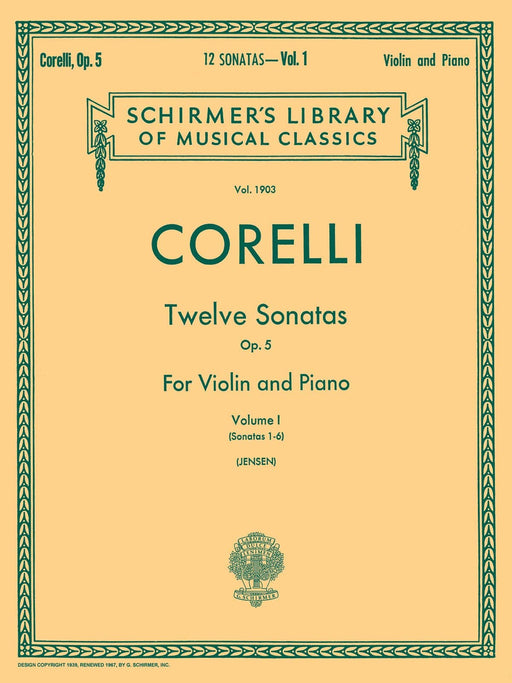 Twelve Sonatas, Op. 5 - Volume 1 Schirmer Library of Classics Volume 1903 Violin and Piano 柯雷里阿爾坎傑羅 奏鳴曲 小提琴 鋼琴 | 小雅音樂 Hsiaoya Music