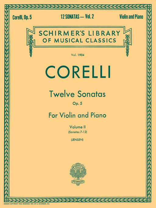 Twelve Sonatas, Op. 5 - Volume 2 Schirmer Library of Classics Volume 1904 Violin and Piano 柯雷里阿爾坎傑羅 奏鳴曲 小提琴 鋼琴 | 小雅音樂 Hsiaoya Music