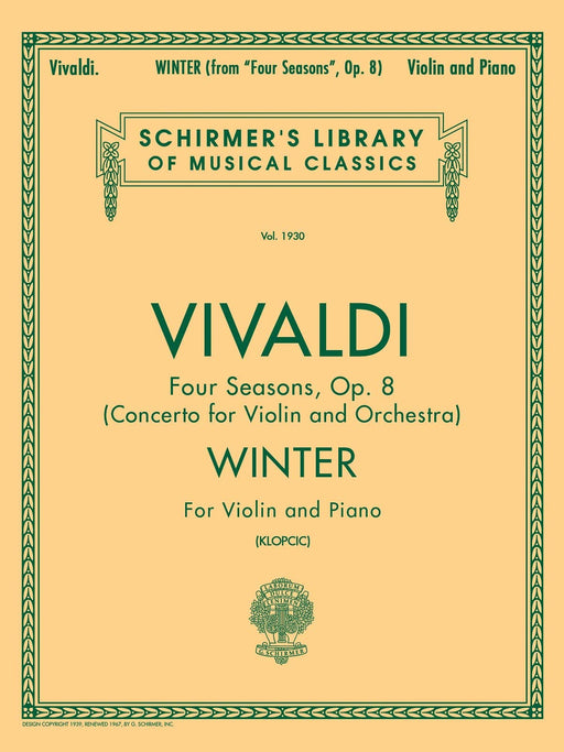Schirmer Library of Classics Volume 1930 Schirmer Library of Classics Volume 1930 Violin and Piano 韋瓦第 小提琴 鋼琴 | 小雅音樂 Hsiaoya Music