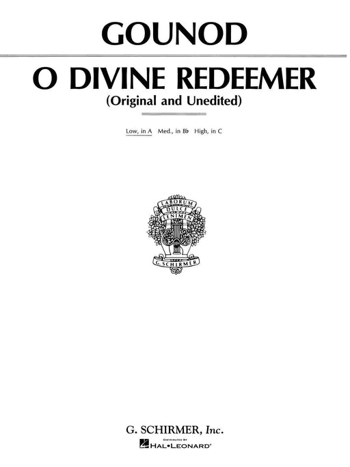 O Divine Redeemer Low Voice 古諾 低音 | 小雅音樂 Hsiaoya Music