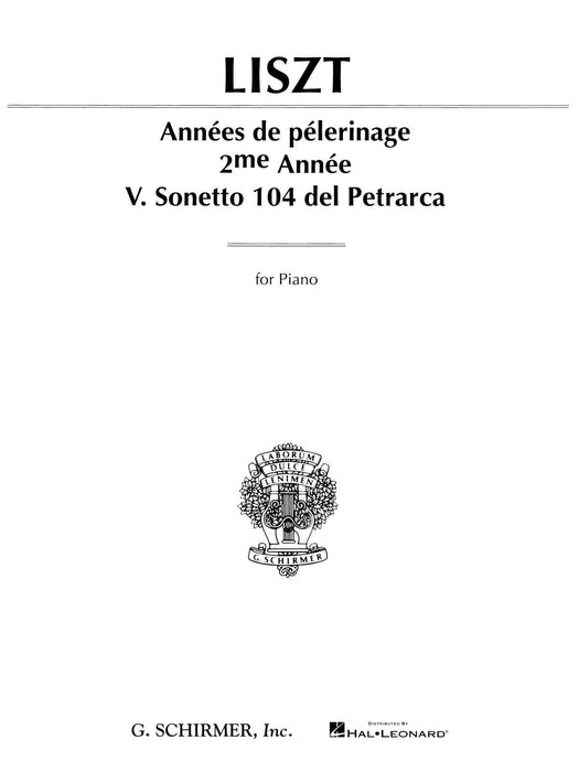 Sonetto 104 Del Petrarca Piano Solo 李斯特 鋼琴 獨奏 | 小雅音樂 Hsiaoya Music
