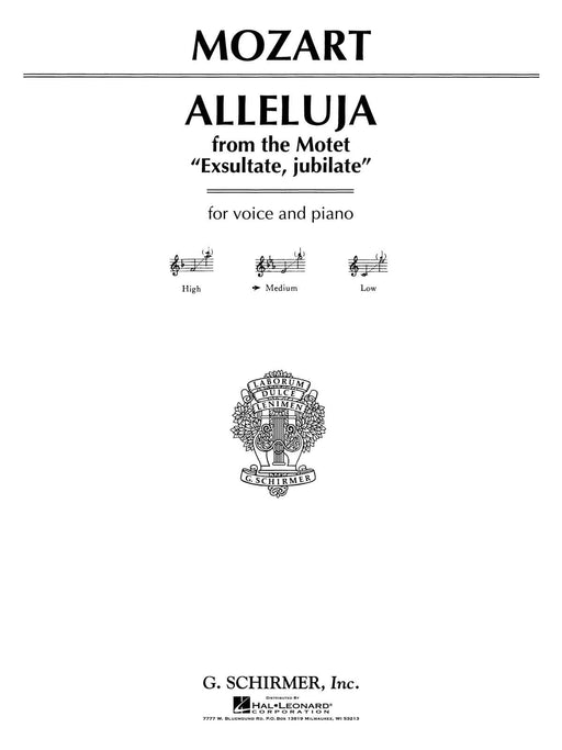 Alleluia (from Exsultate, jubilate) Medium Voice in E-Flat 莫札特 | 小雅音樂 Hsiaoya Music