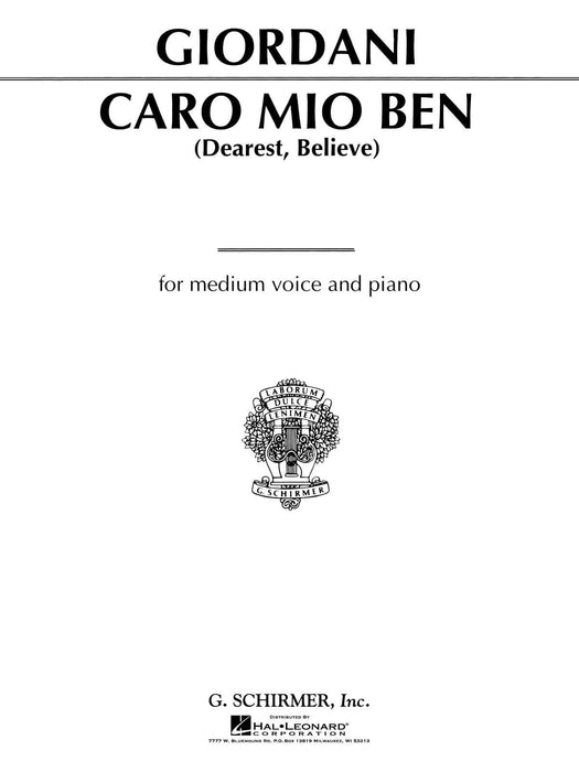 Caro mio ben Medium Voice | 小雅音樂 Hsiaoya Music