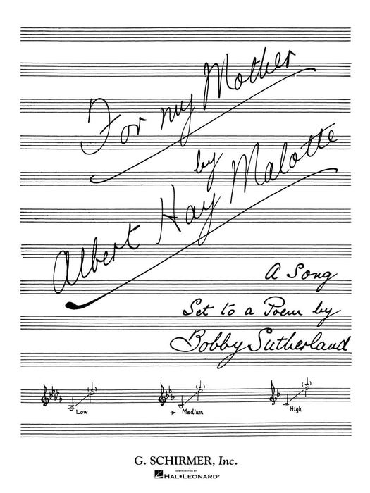 For My Mother Medium Voice | 小雅音樂 Hsiaoya Music