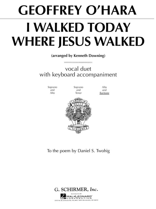 I Walked Today Where Jesus Walked Alto/Baritone Duet 中音 二重奏 | 小雅音樂 Hsiaoya Music