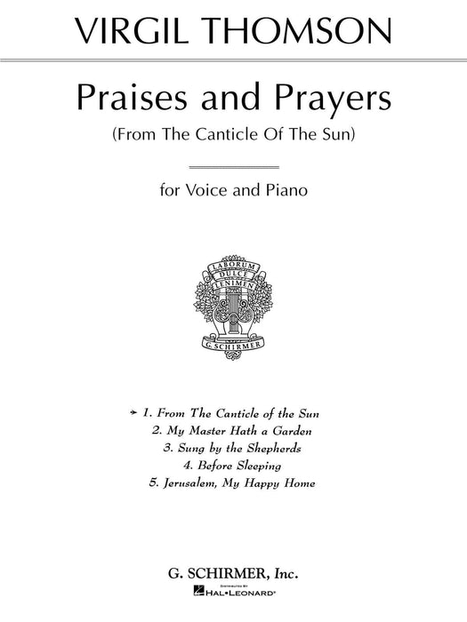 From the Canticle of the Sun (from Praises and Prayers) Voice and Piano 湯姆森,維吉爾 頌歌 鋼琴 | 小雅音樂 Hsiaoya Music