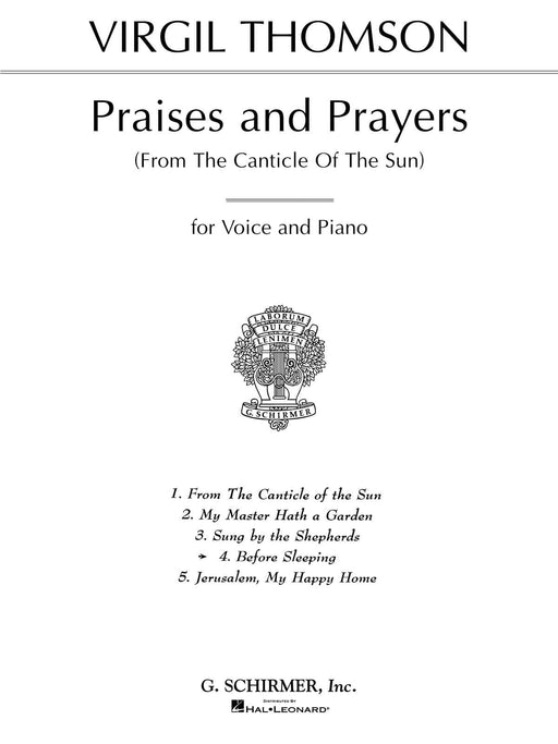 Before Sleeping (from Praises and Prayers) Voice and Piano 湯姆森,維吉爾 鋼琴 | 小雅音樂 Hsiaoya Music