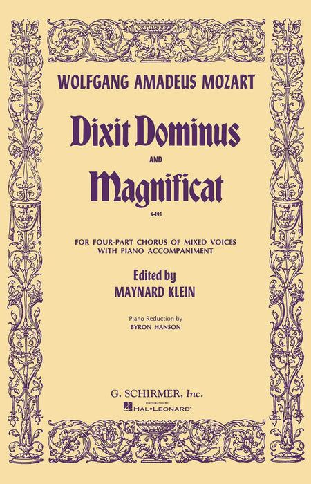 Dixit Dominus and Magnificat, K.193 SATB 莫札特 | 小雅音樂 Hsiaoya Music