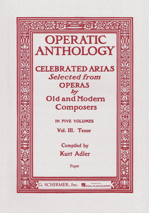 Operatic Anthology - Volume 3 Tenor and Piano 歌劇 鋼琴 | 小雅音樂 Hsiaoya Music