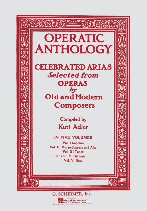 Operatic Anthology - Volume 4 Baritone and Piano 歌劇 鋼琴 | 小雅音樂 Hsiaoya Music