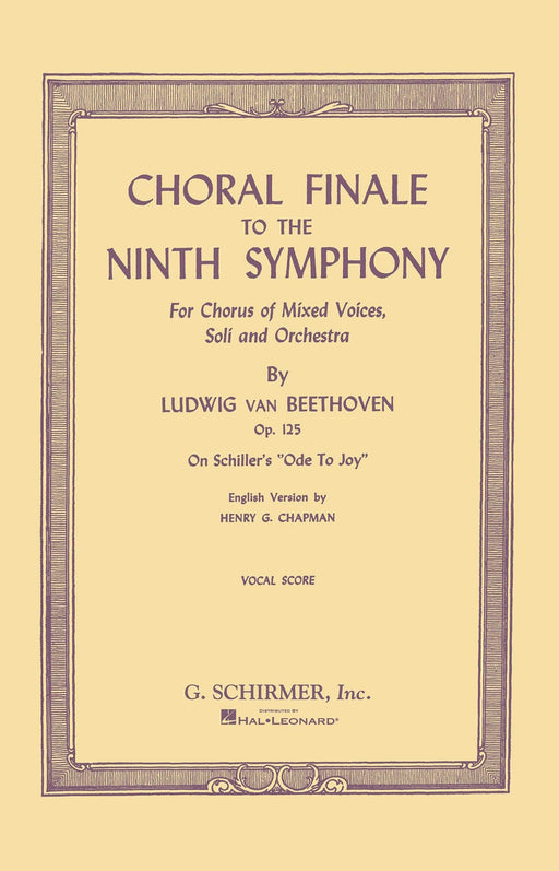 Choral Finale to the Ninth Symphony SATB 貝多芬 合唱 終曲 交響曲 | 小雅音樂 Hsiaoya Music