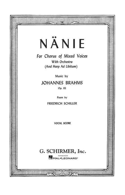 Nänie, Op. 82 SATB 布拉姆斯 悲歌 | 小雅音樂 Hsiaoya Music