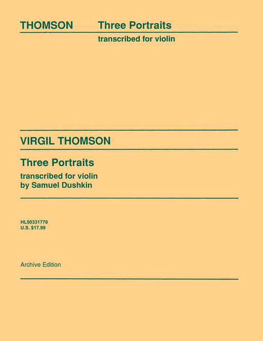 3 Portraits Violin and Piano 湯姆森,維吉爾 小提琴 鋼琴 | 小雅音樂 Hsiaoya Music