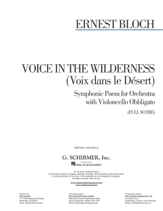 Voice in the Wilderness (Symphonic Poem) Full Score 交響詩 | 小雅音樂 Hsiaoya Music