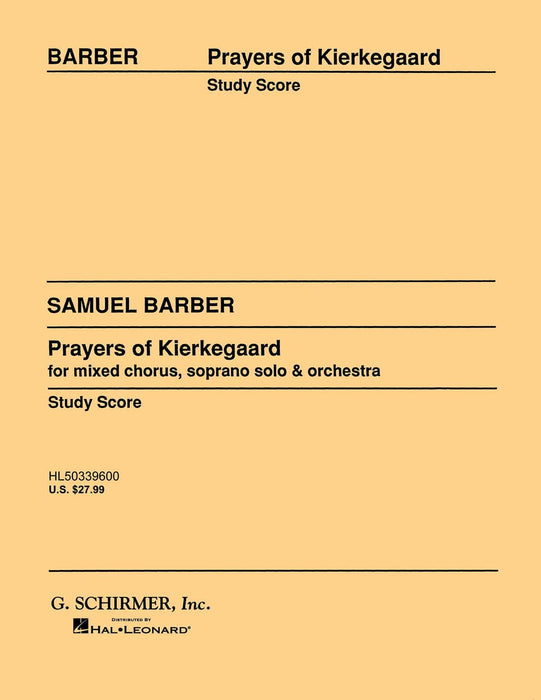 Prayers of Kierkegaard, Op. 30 Study Score No. 106 | 小雅音樂 Hsiaoya Music