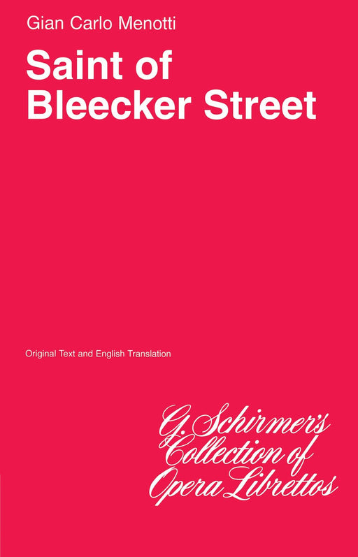 The Saint of Bleecker Street Libretto 布利克街的聖人 | 小雅音樂 Hsiaoya Music