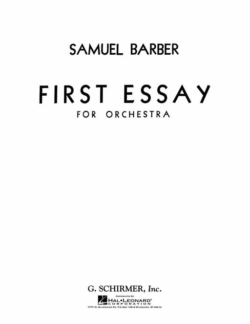 First Essay for Orchestra Study Score 管弦樂團 | 小雅音樂 Hsiaoya Music