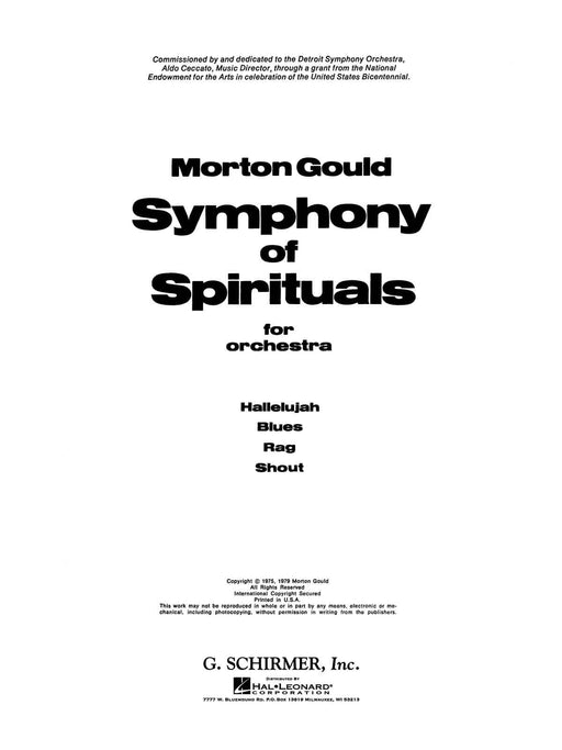 Symphony of Spirituals Full Score 交響曲 大總譜 | 小雅音樂 Hsiaoya Music