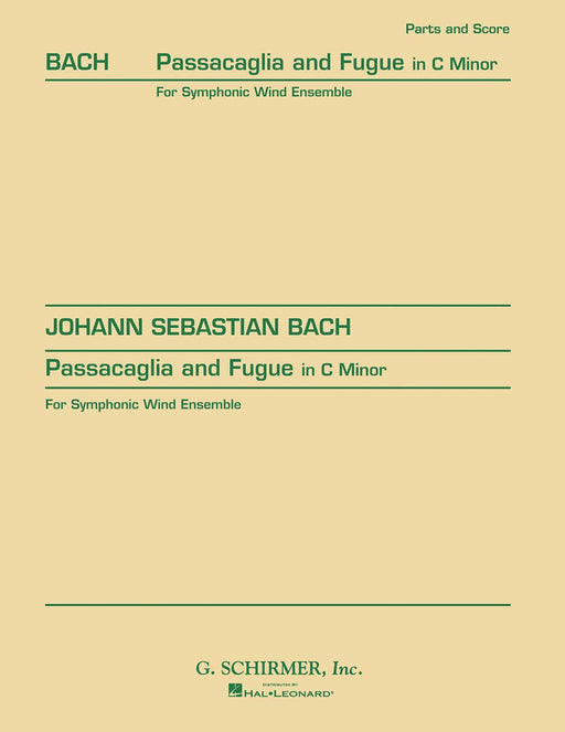 Passacaglia and Fugue in C Minor Score and Parts 巴赫約翰‧瑟巴斯提安 復格曲 | 小雅音樂 Hsiaoya Music