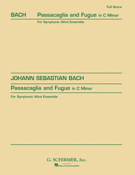 Passacaglia and Fugue in C Minor Full Score 巴赫約翰‧瑟巴斯提安 復格曲 大總譜 | 小雅音樂 Hsiaoya Music