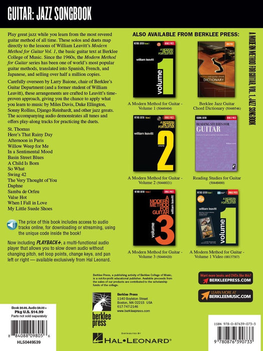 A Modern Method for Guitar - Jazz Songbook, Vol. 1 吉他爵士音樂 | 小雅音樂 Hsiaoya Music