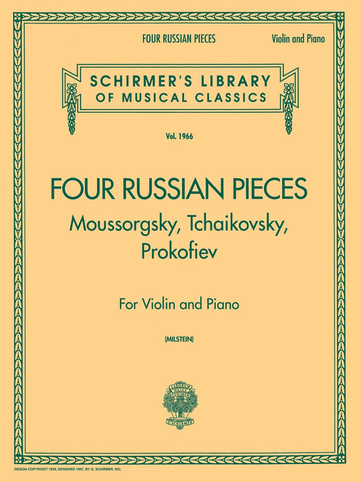 Four Russian Pieces Schirmer Library of Classics Volume 1966 Violin and Piano 小品 小提琴 鋼琴 | 小雅音樂 Hsiaoya Music