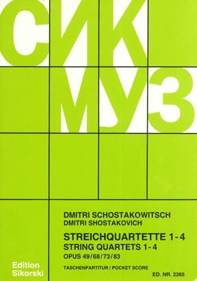 String Quartets, Nos. 1-4 (Op. 49, 68, 76, 83) Study Score 蕭斯塔科維契‧德米特里 弦樂四重奏 | 小雅音樂 Hsiaoya Music