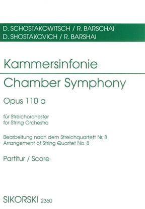 Chamber Symphony (Kammersinfonie), Op. 110a Study Score 蕭斯塔科維契‧德米特里 室內交響曲 | 小雅音樂 Hsiaoya Music