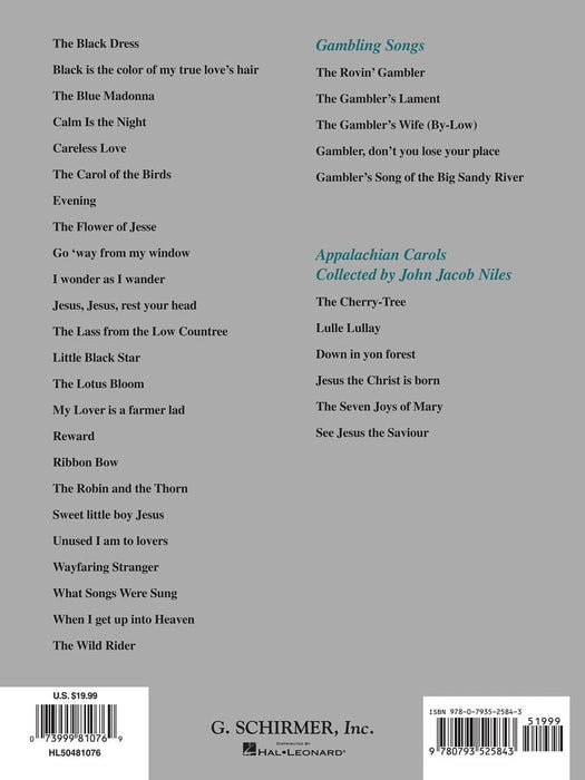 Songs of John Jacob Niles - Revised and Expanded Edition High Voice 高音 | 小雅音樂 Hsiaoya Music