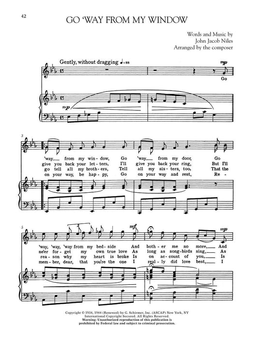 Songs of John Jacob Niles - Revised and Expanded Edition High Voice 高音 | 小雅音樂 Hsiaoya Music