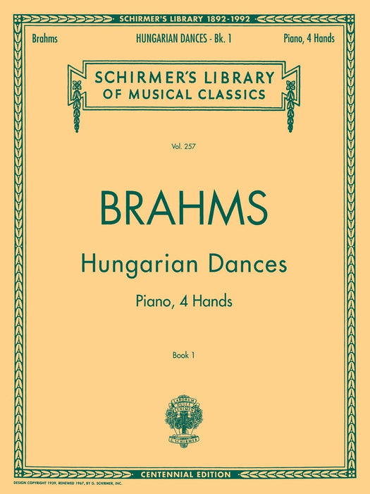 Hungarian Dances - Book I Schirmer Library of Classics Volume 257 Piano Duet 布拉姆斯 匈牙利舞曲 四手聯彈 | 小雅音樂 Hsiaoya Music
