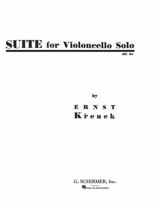Suite for Violoncello Solo Cello Solo 克雷內克 組曲 大提琴獨奏 大提琴 獨奏 | 小雅音樂 Hsiaoya Music