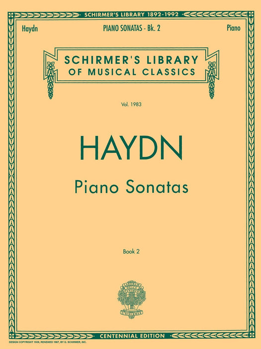 Piano Sonatas - Book 2 Schirmer Library of Classics Volume 1983 Piano Solo 鋼琴 奏鳴曲 鋼琴 獨奏 | 小雅音樂 Hsiaoya Music