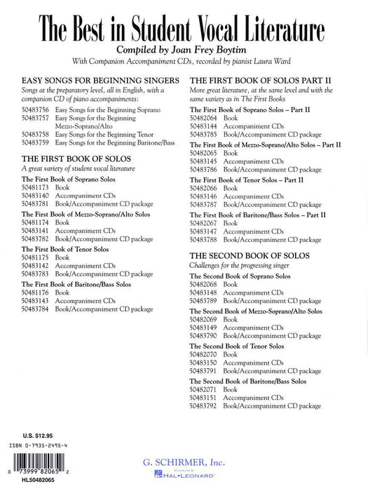 The First Book of Mezzo-Soprano/Alto Solos - Part II 次女高音 獨奏 | 小雅音樂 Hsiaoya Music