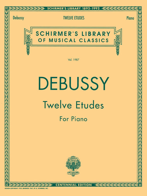 Twelve Etudes for Piano Schirmer Library of Classics Volume 1987 Piano Solo 德布西 練習曲 鋼琴 獨奏 | 小雅音樂 Hsiaoya Music