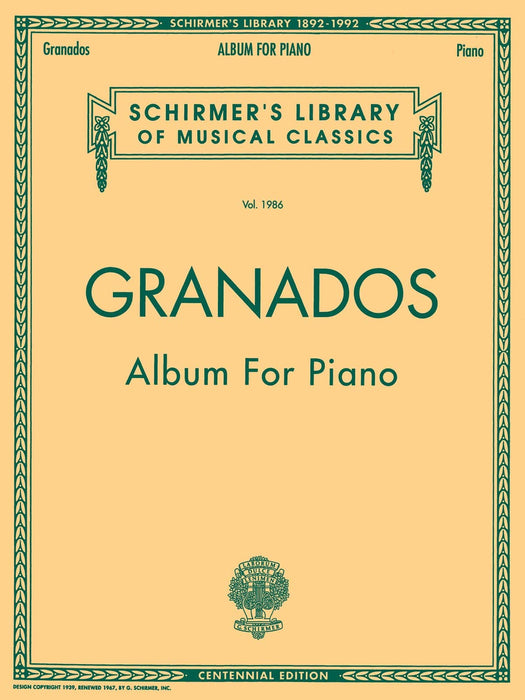 Album for Piano Schirmer Library of Classics Volume 1986 Piano Solo 鋼琴 獨奏 | 小雅音樂 Hsiaoya Music