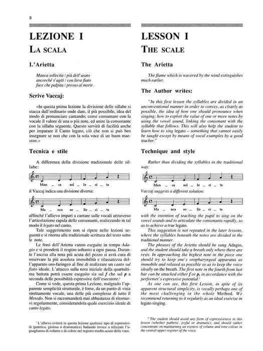 Practical Vocal Method (Vaccai) - High Voice Soprano/Tenor - Book/CD 高音 聲樂 | 小雅音樂 Hsiaoya Music