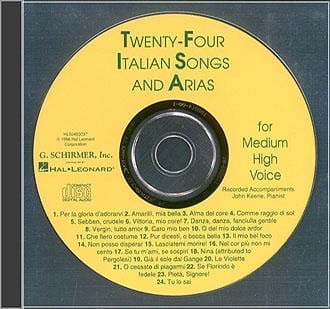 24 Italian Songs & Arias - Medium High Voice (Accompaniment CD) Medium High - CD Only 詠唱調 高音伴奏 | 小雅音樂 Hsiaoya Music