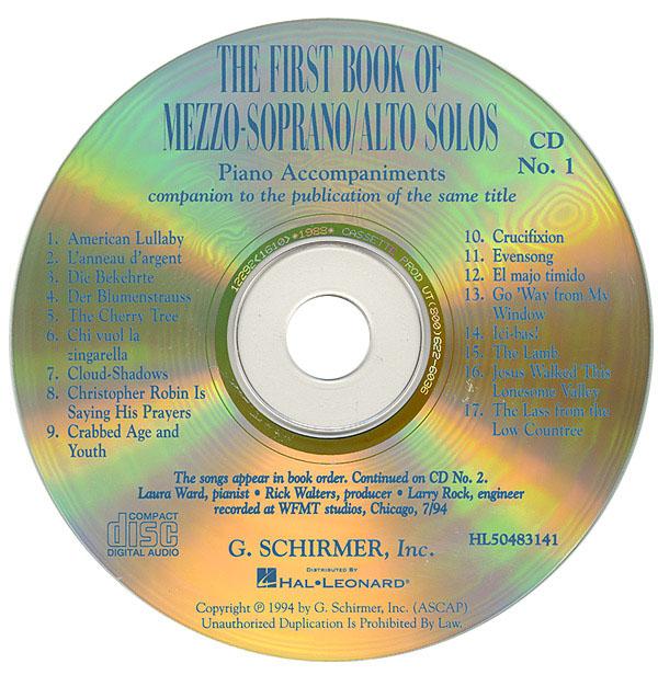 The First Book of Mezzo-Soprano/Alto Solos Accompaniment CDs (Set of 2) 次女高音 獨奏 伴奏 | 小雅音樂 Hsiaoya Music