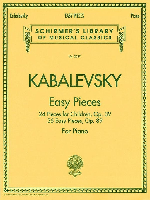 Easy Pieces Schirmer Library of Classics Volume 2037 Piano Solo 小品 鋼琴 獨奏 | 小雅音樂 Hsiaoya Music