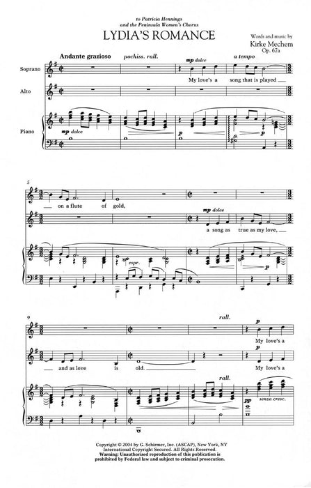 Lydia's Romance from the Opera The Newport Rivals 浪漫曲 歌劇 | 小雅音樂 Hsiaoya Music